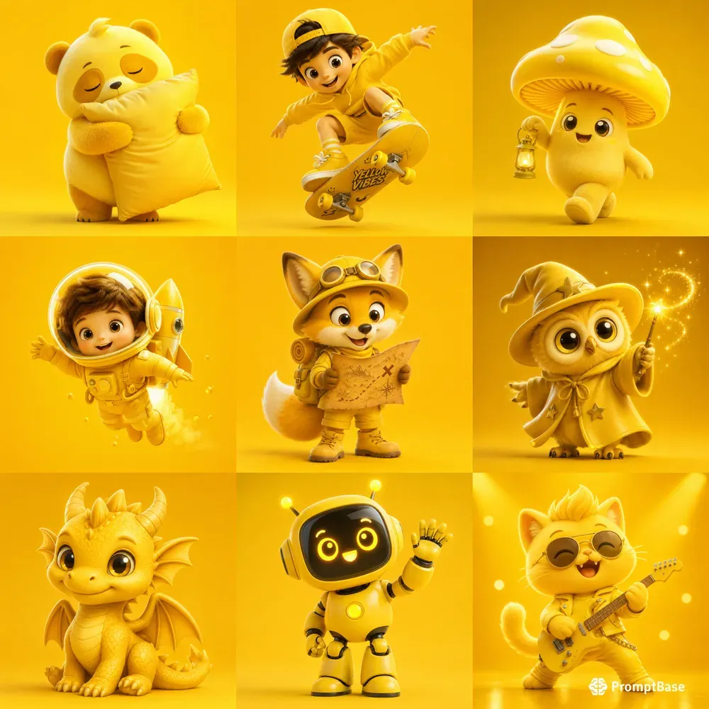 Cute 3D Toystyle Mascots