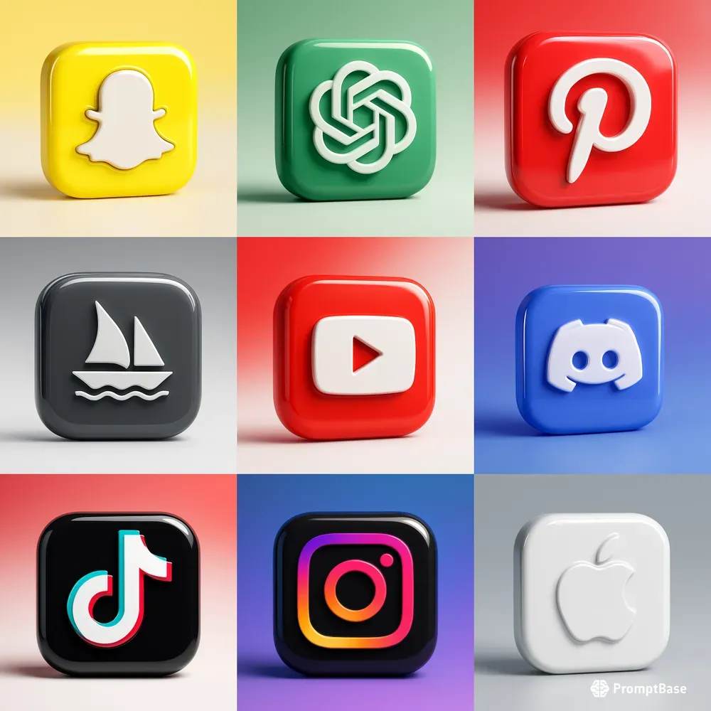 Glossy Plastic Logo Apps