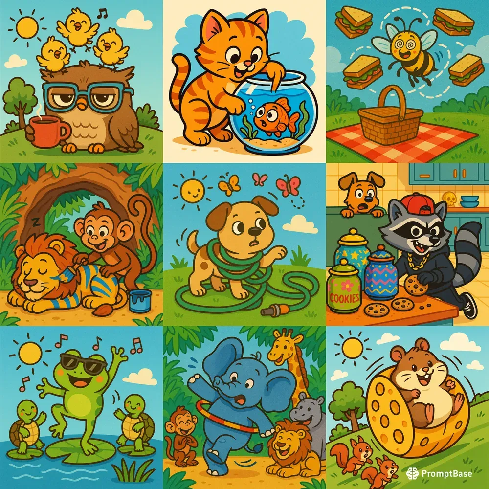 Playful Cartoon Adventures