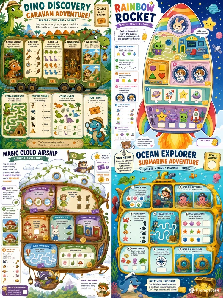 Secret Transport Activity Pages