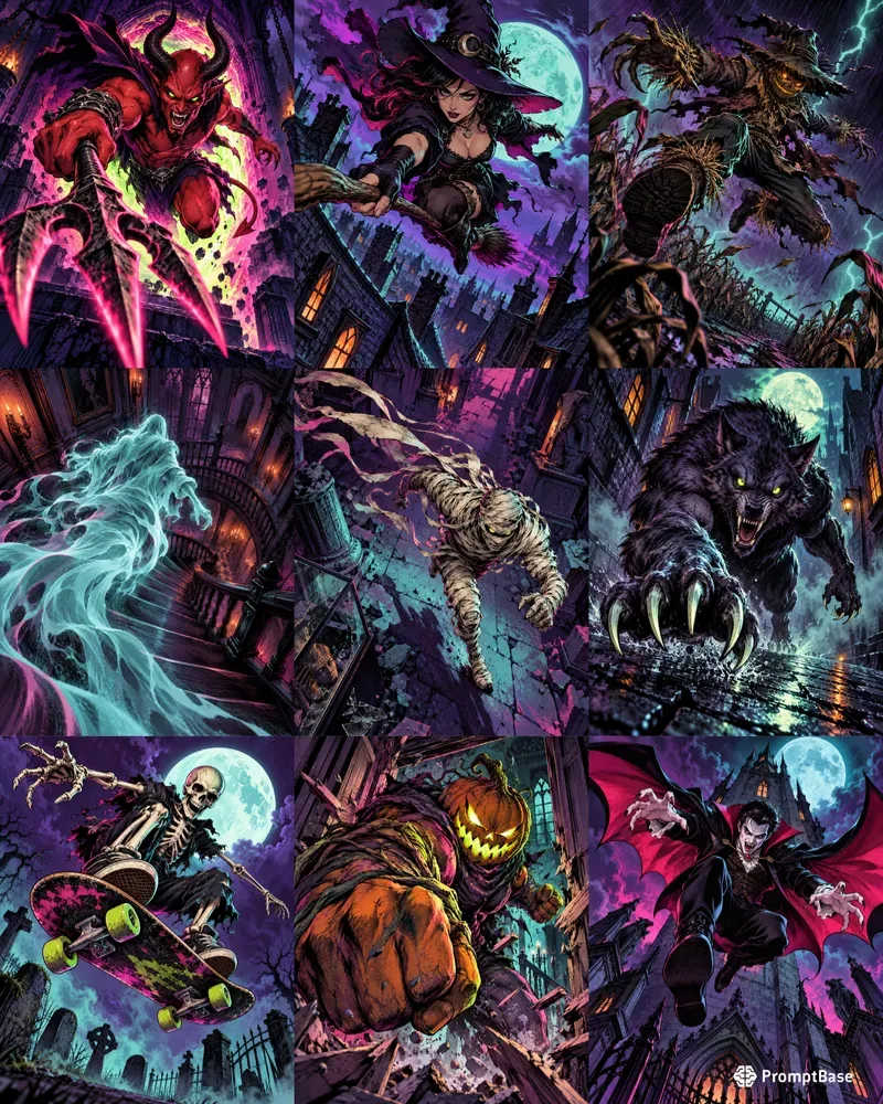 Extreme Halloween Comic Shots