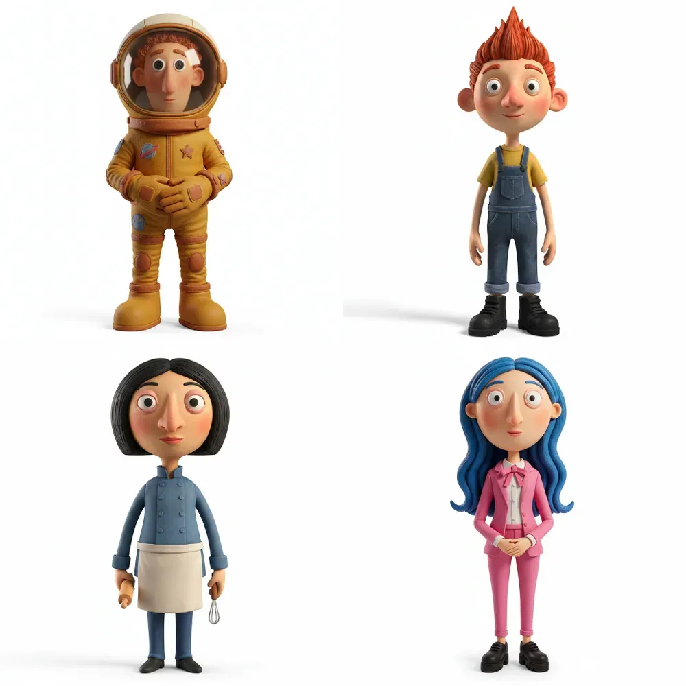 3D Stop Motionlike Characters