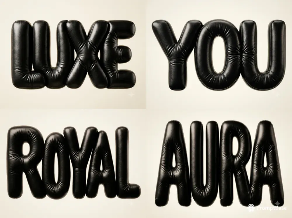 Leather Balloon 3D Typographies