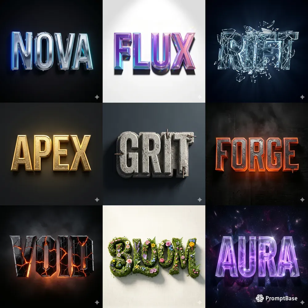 3D Typography Art
