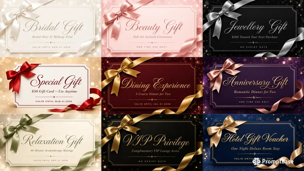 Luxury Gift Voucher Card Templates