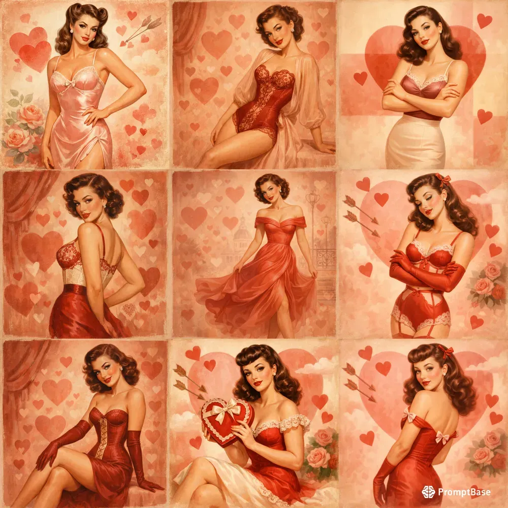 Vintage Valentine Fashion Women