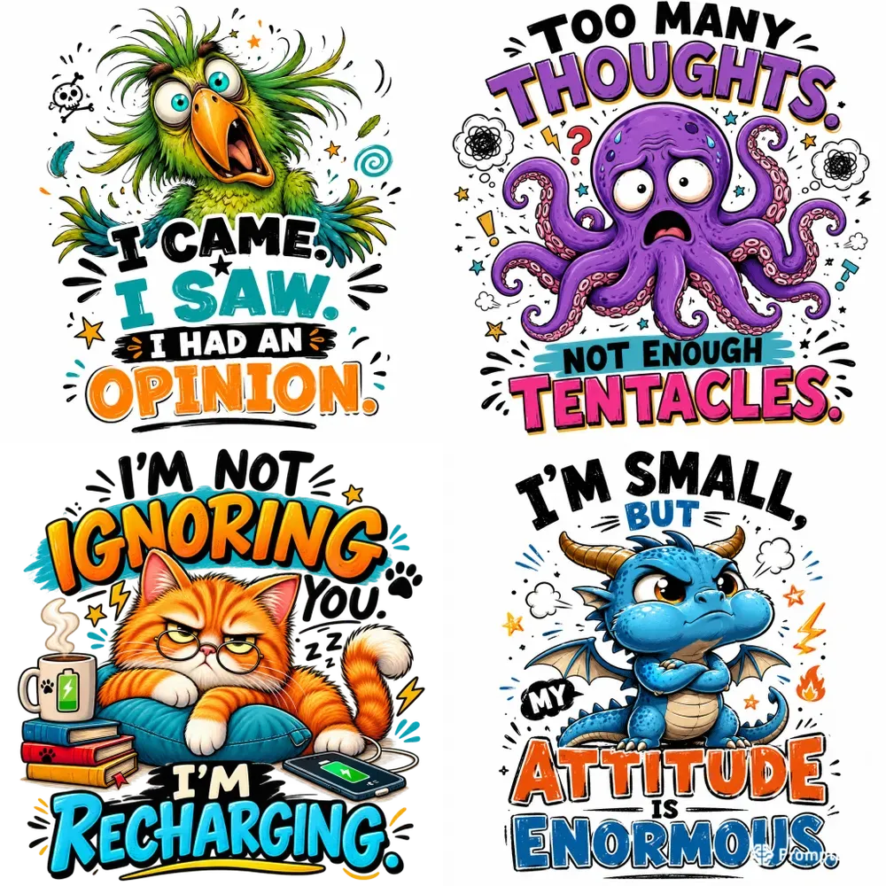 Sassy Cartoon Bird Quote Art