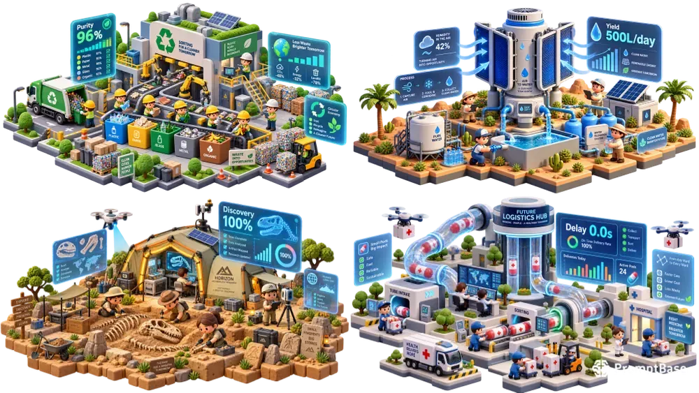 3D Isometric Tech Diorama Infographics