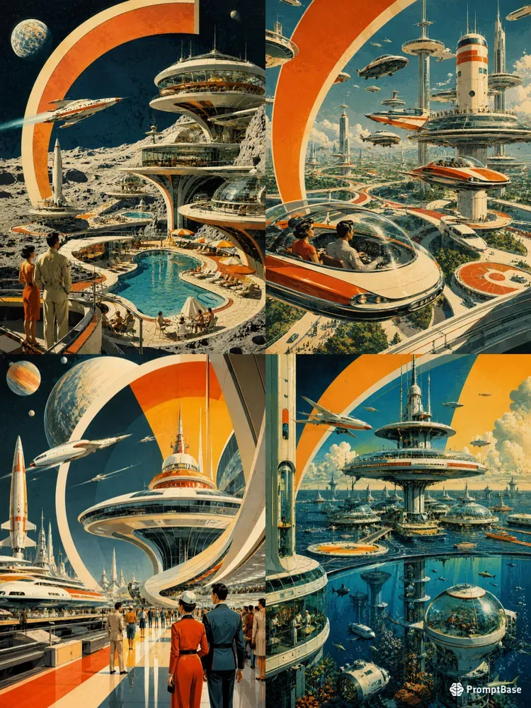Retrofuturism Poster Generator