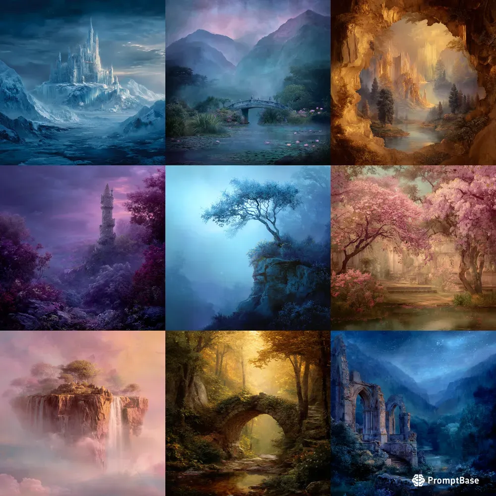 Cinematic Fantasy Book Cover Landscapes