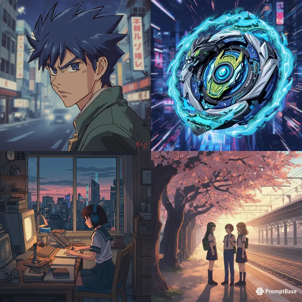 90s Vintage Anime Scene Generator