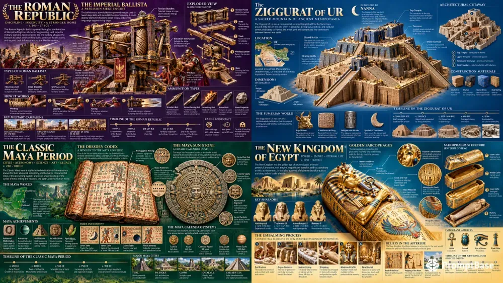 Ancient History Museum Infographic Media