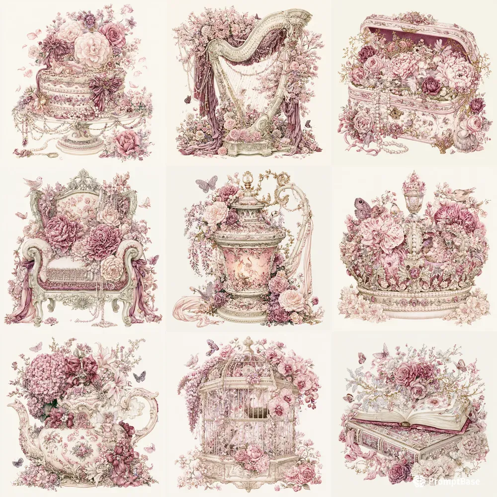 Pink Princess Museum Relics Clipart