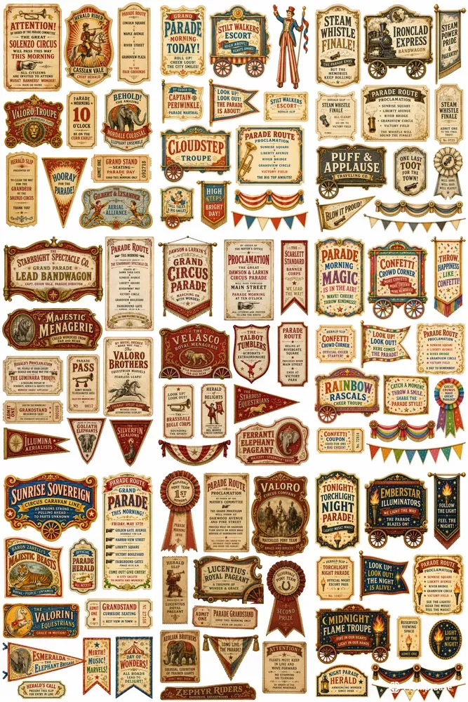 Circus Parade Day Ephemera