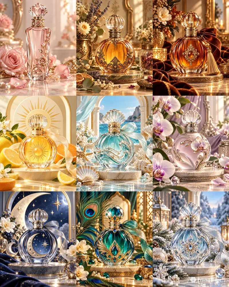 Perfume Bottle Portrait Plates