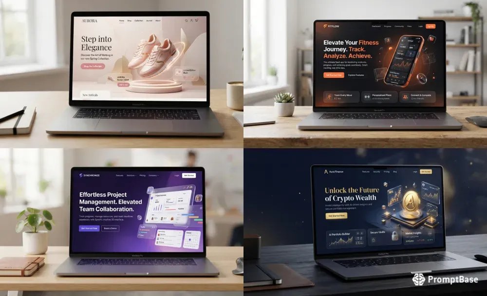 3D Website Landing Page Designs