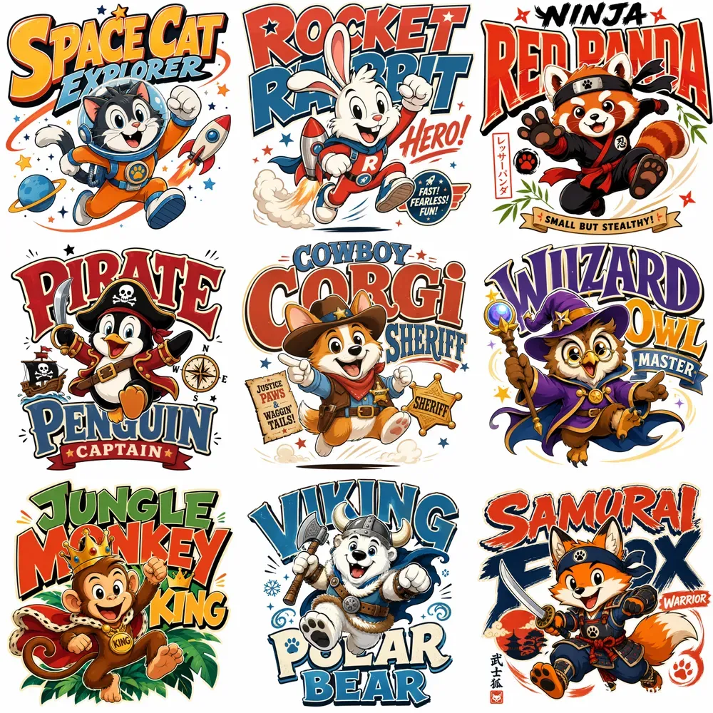 Classic Cartoon Mascot Poster Collections