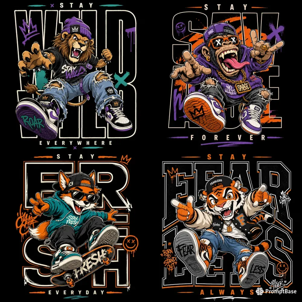 Streetwear Animal Mascots