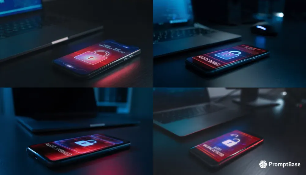 Cyber Security Warning UI Photos