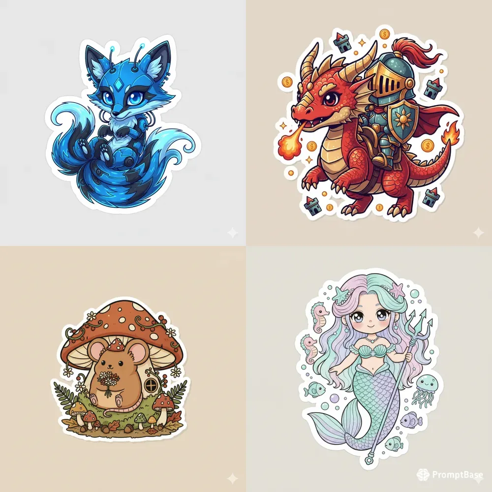 Kawaii Die Cut Stickers