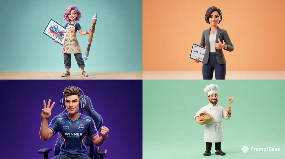 Pro 3D Minimalist Character Avatars