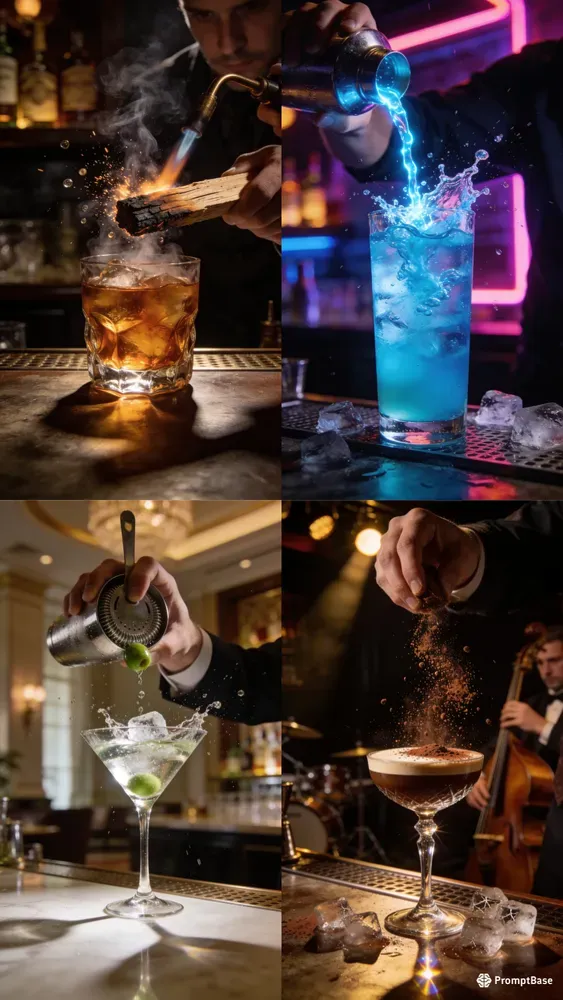 Cinematic Cocktail Mixology Art