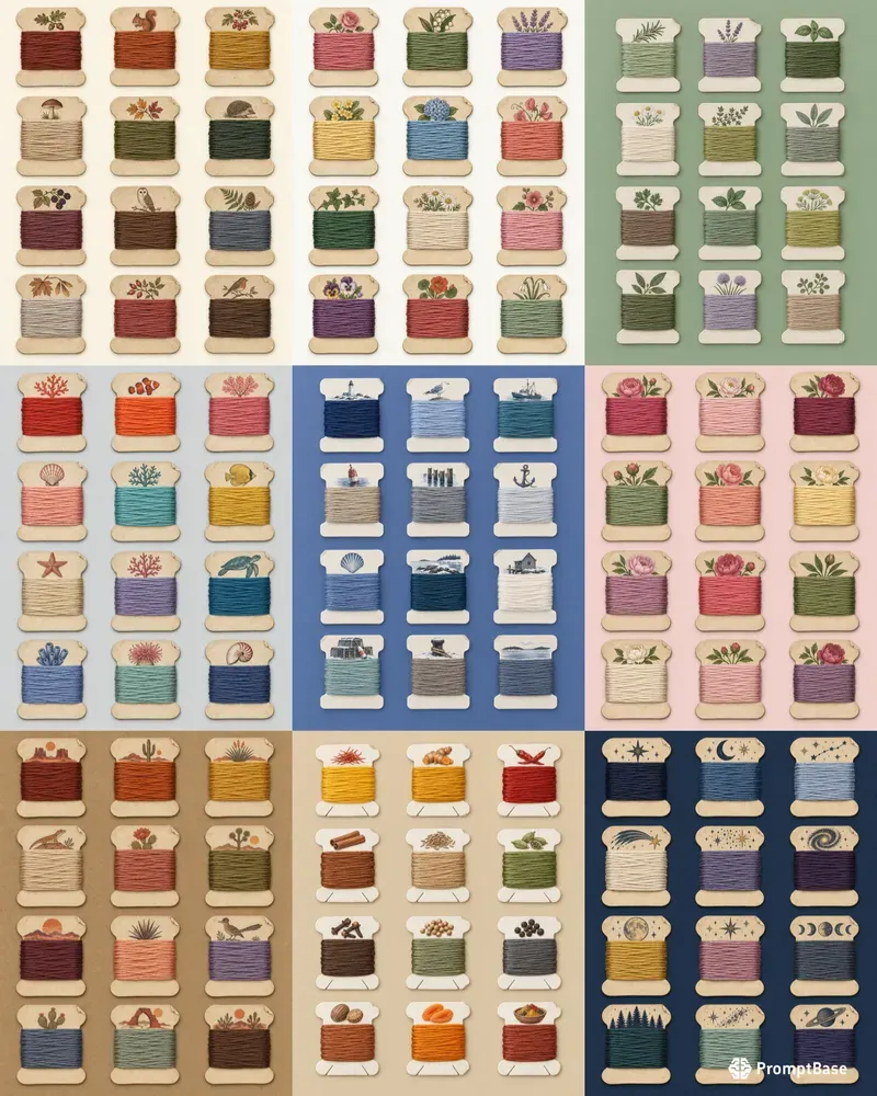Embroidery Floss Card Sheets