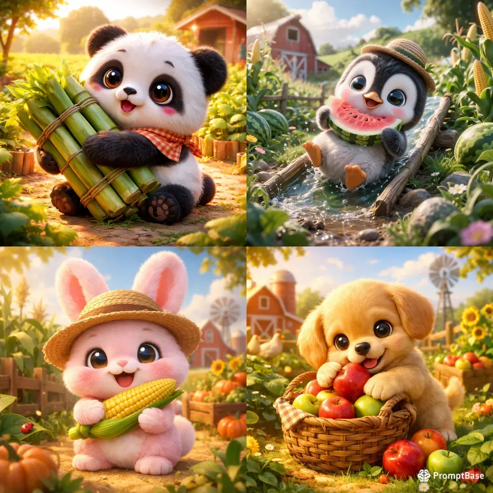 Ultra Cute 3D Farm Characters