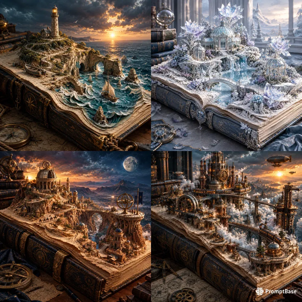 Sculpted Book Worlds