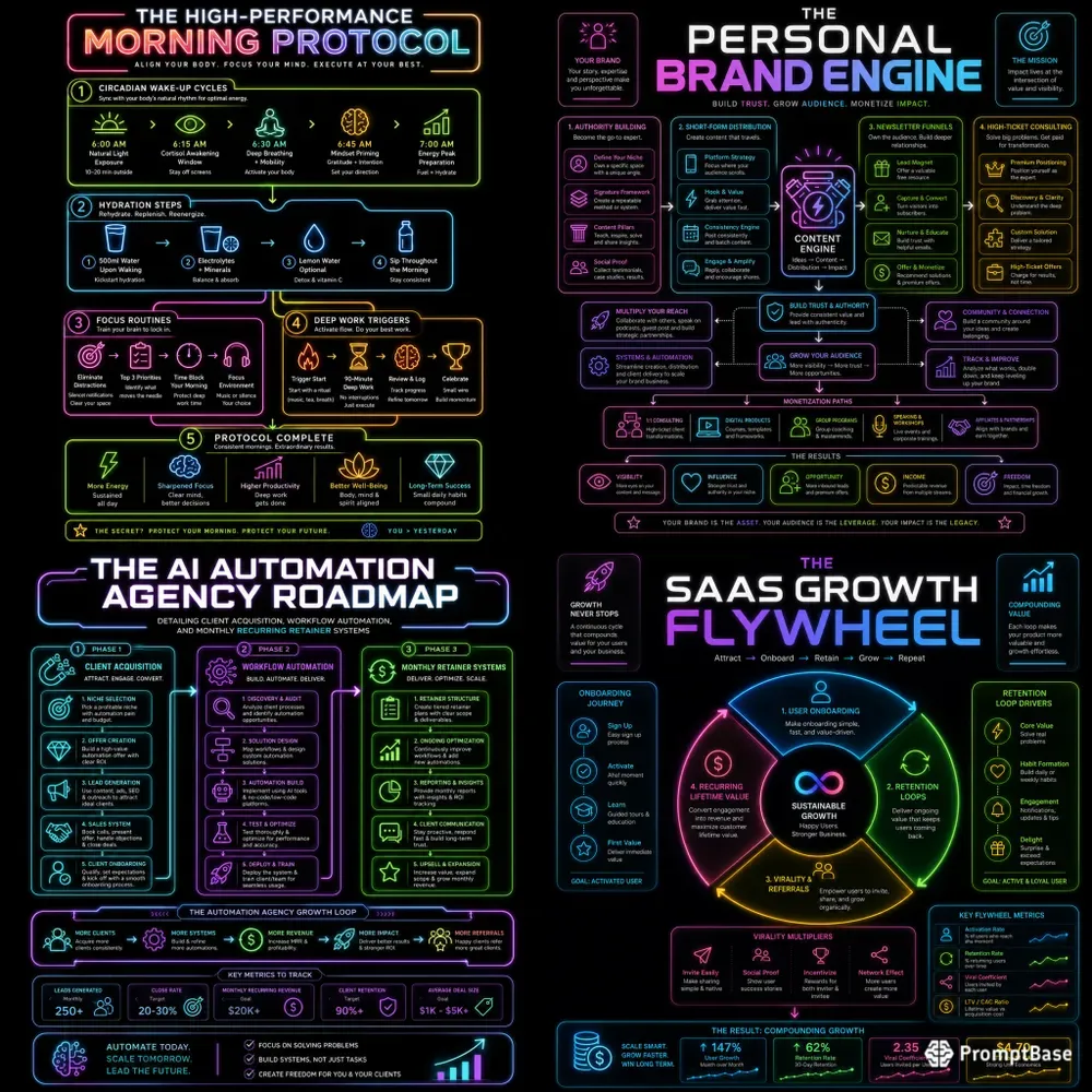 Neon Business Infographics
