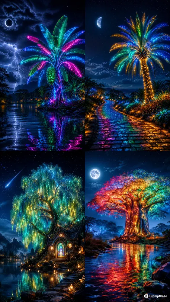 Fantasy Landscapes With Mythical Trees