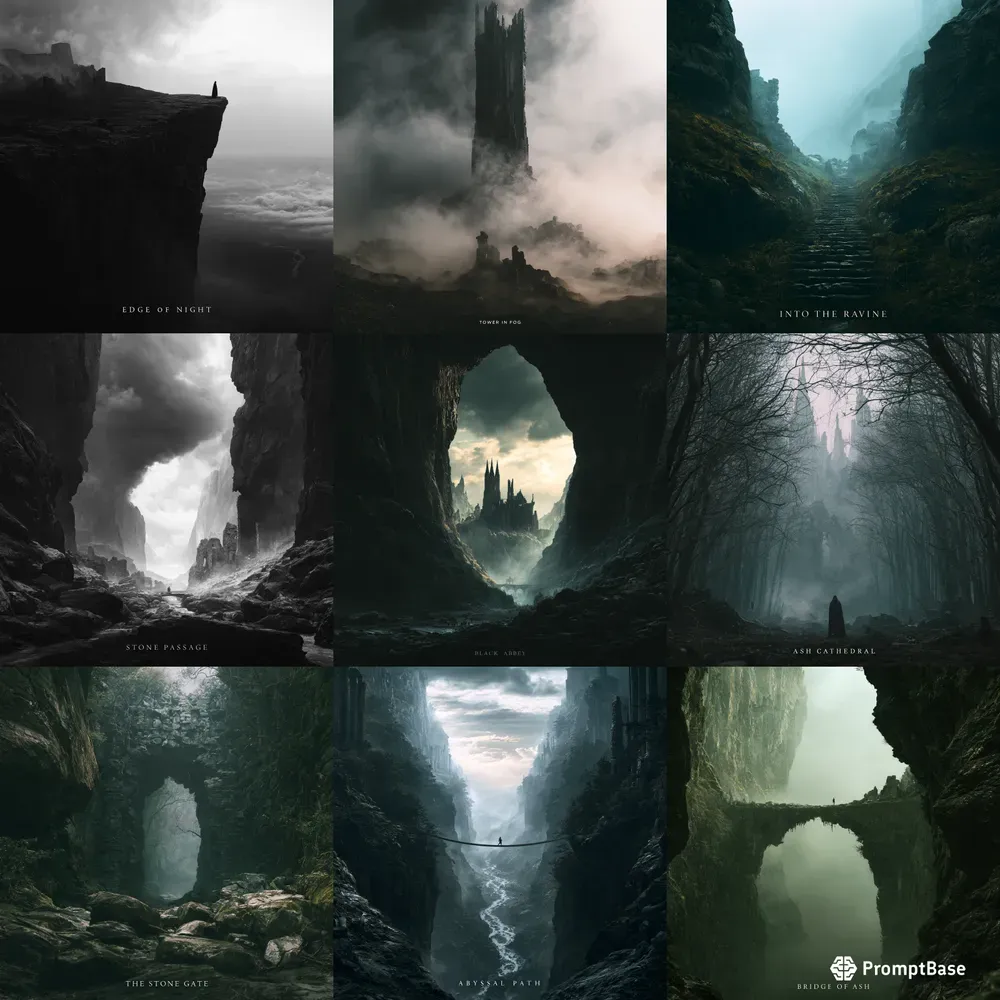 Dark Cinematic Ruin Photo Covers