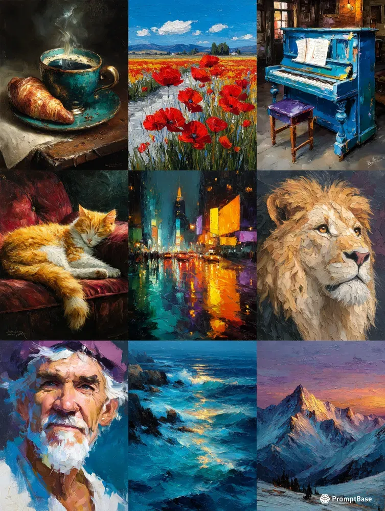 Expressive Palette Knife Impression Art