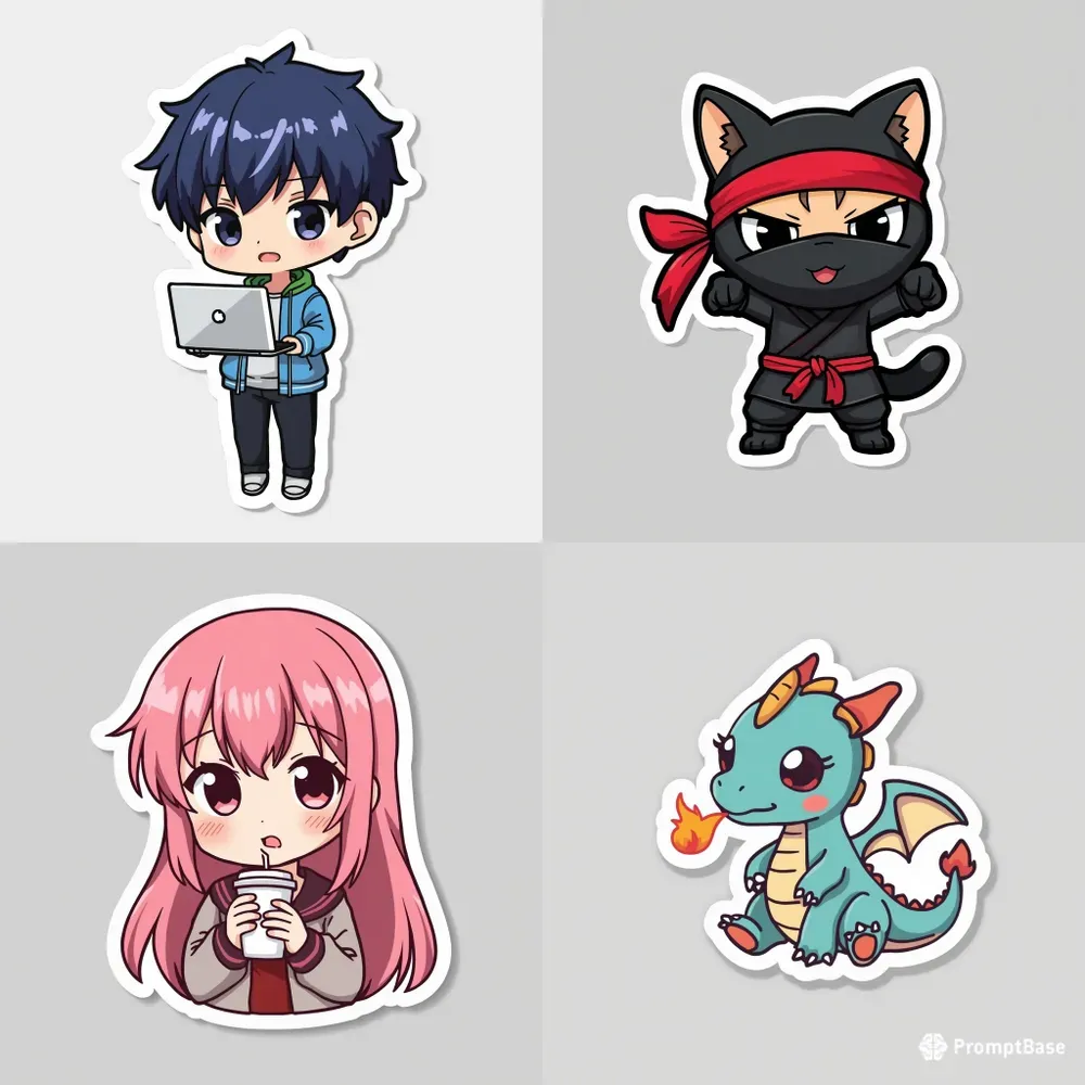 Chibi Anime Sticker Pack Generator