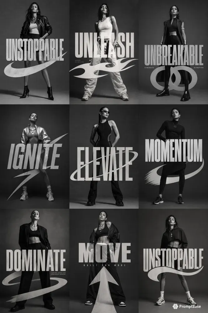 Monochrome Editorial Fashion Campaigns