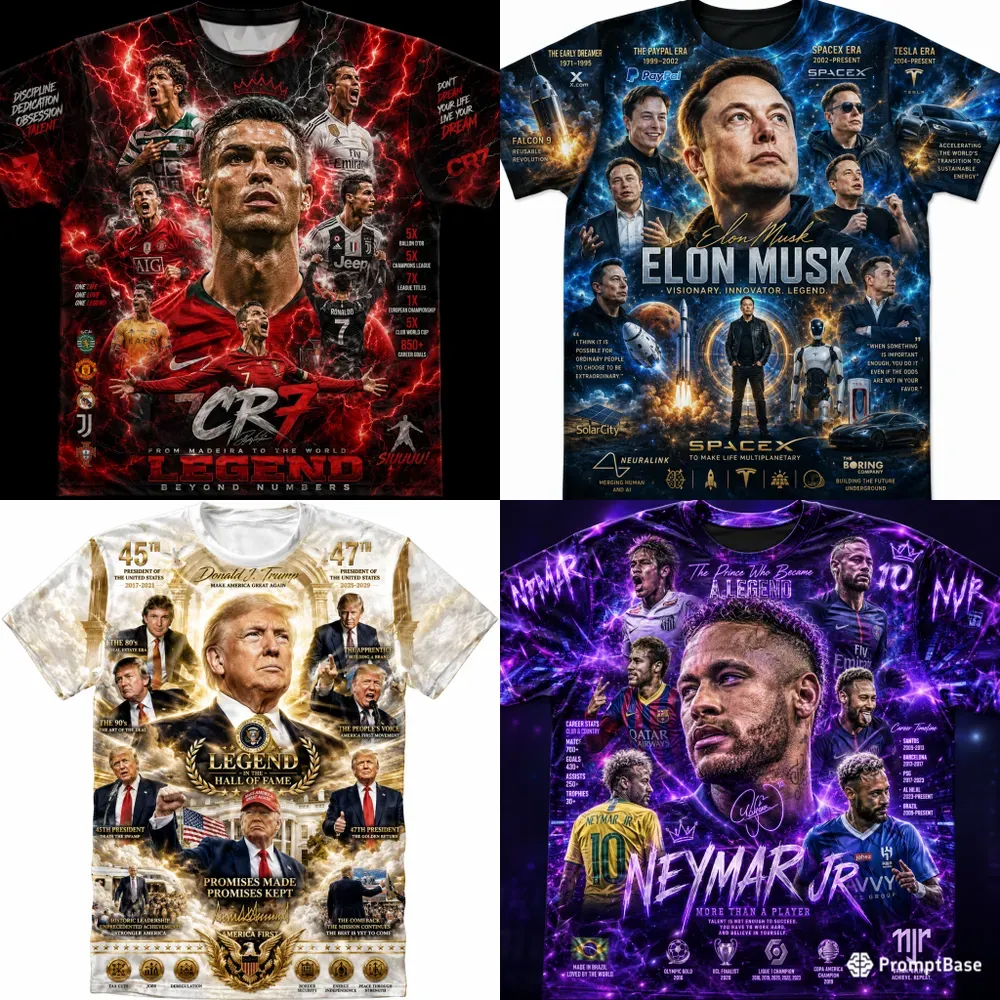Legend Evolution Allover Tshirt Designs