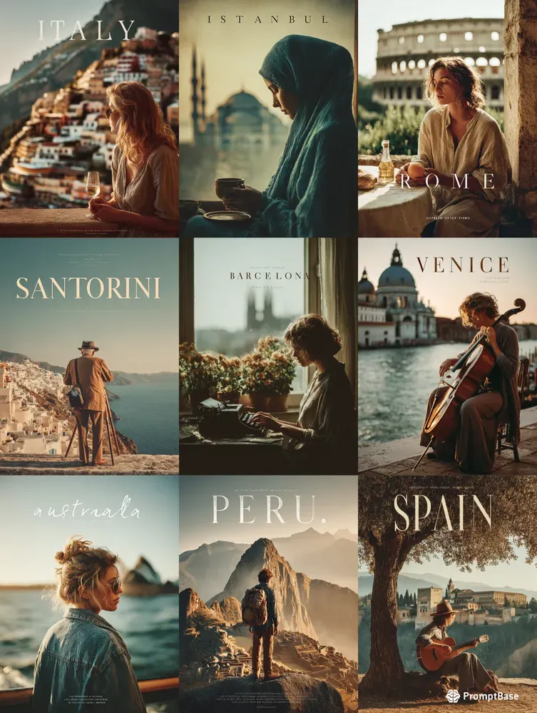Cinematic Retro Travel Posters