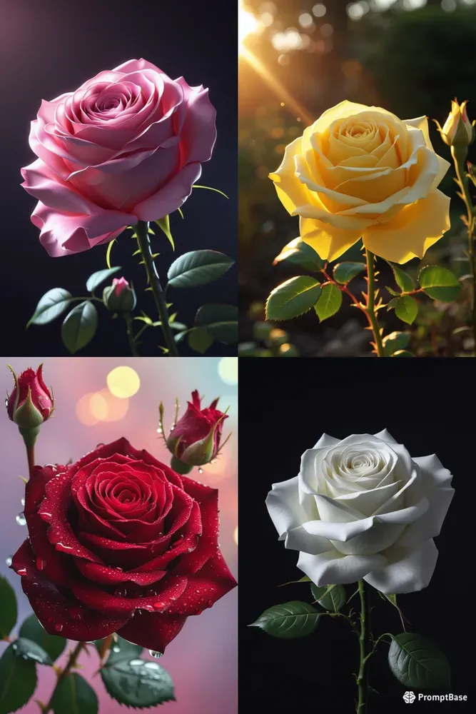 Ultra HD Realistic Roses Photography