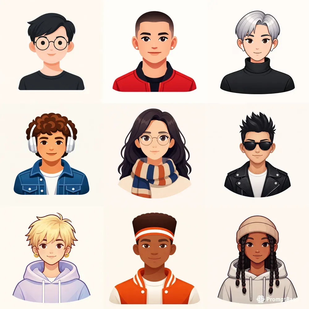 Flat Vector Portraits