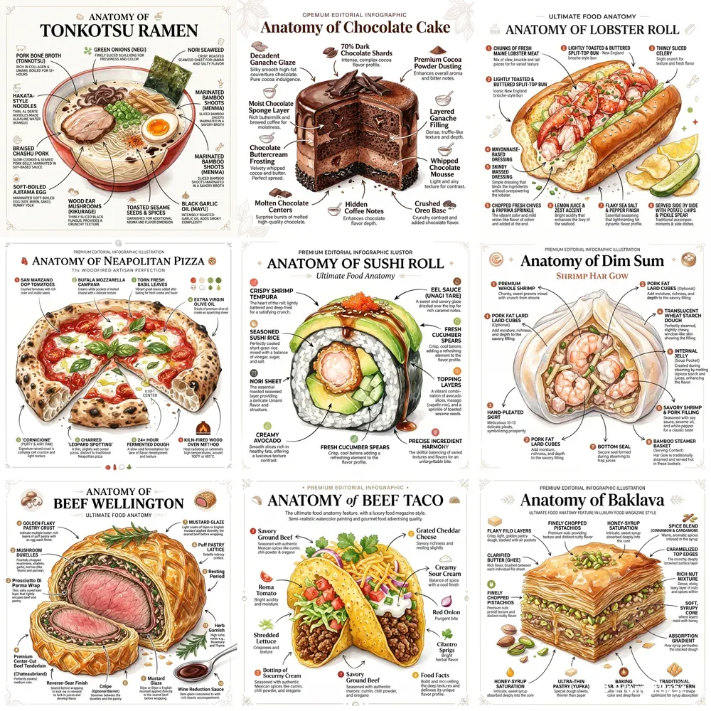 Ultimate Food Anatomy Infographics