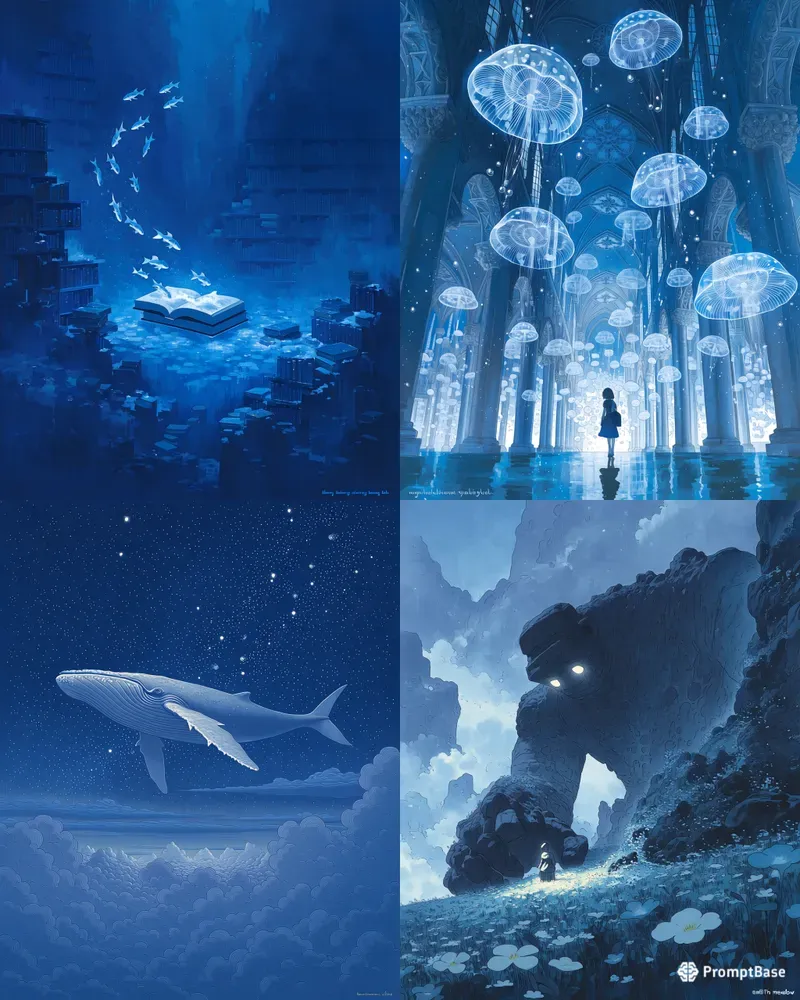Surreal Monochromatic Dreamscapes