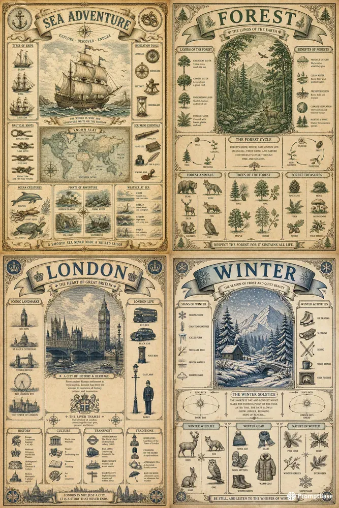 Antique Infographic Poster Generator