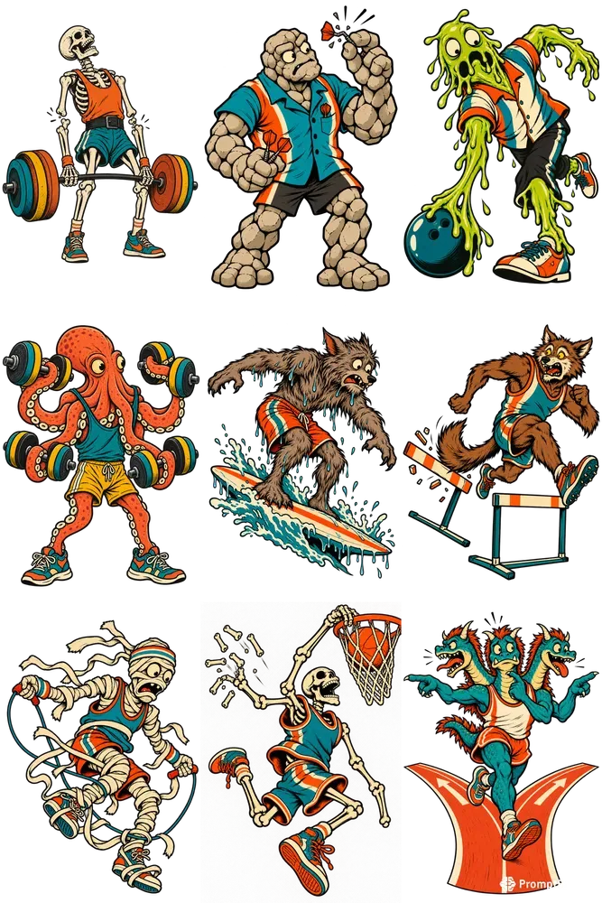 Monster Sports And Fitness Graphics