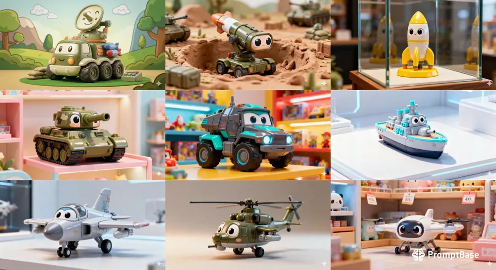 Cute 3D Military Miniatures