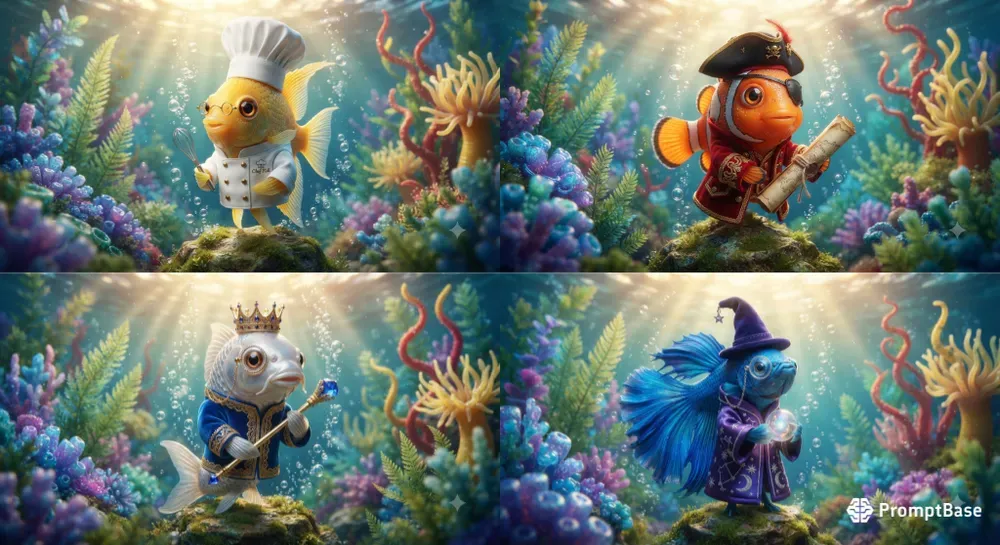 Anthropomorphic Fish Characters
