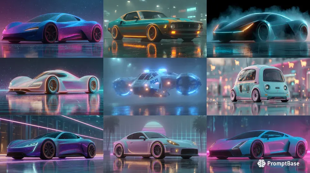Cyberneon Car Designs