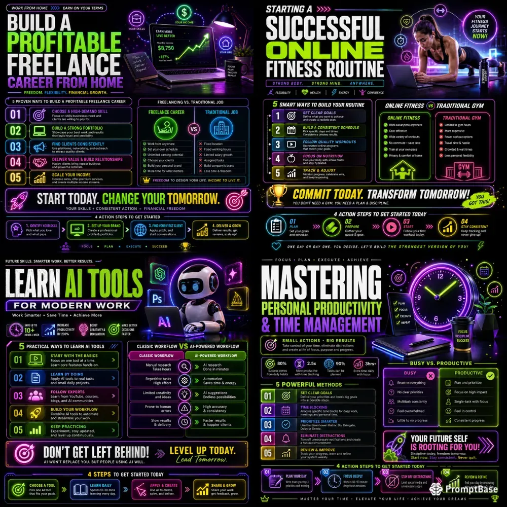 Neon Infographics