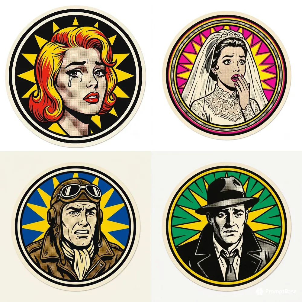 Reality Finale Popart Party Badges