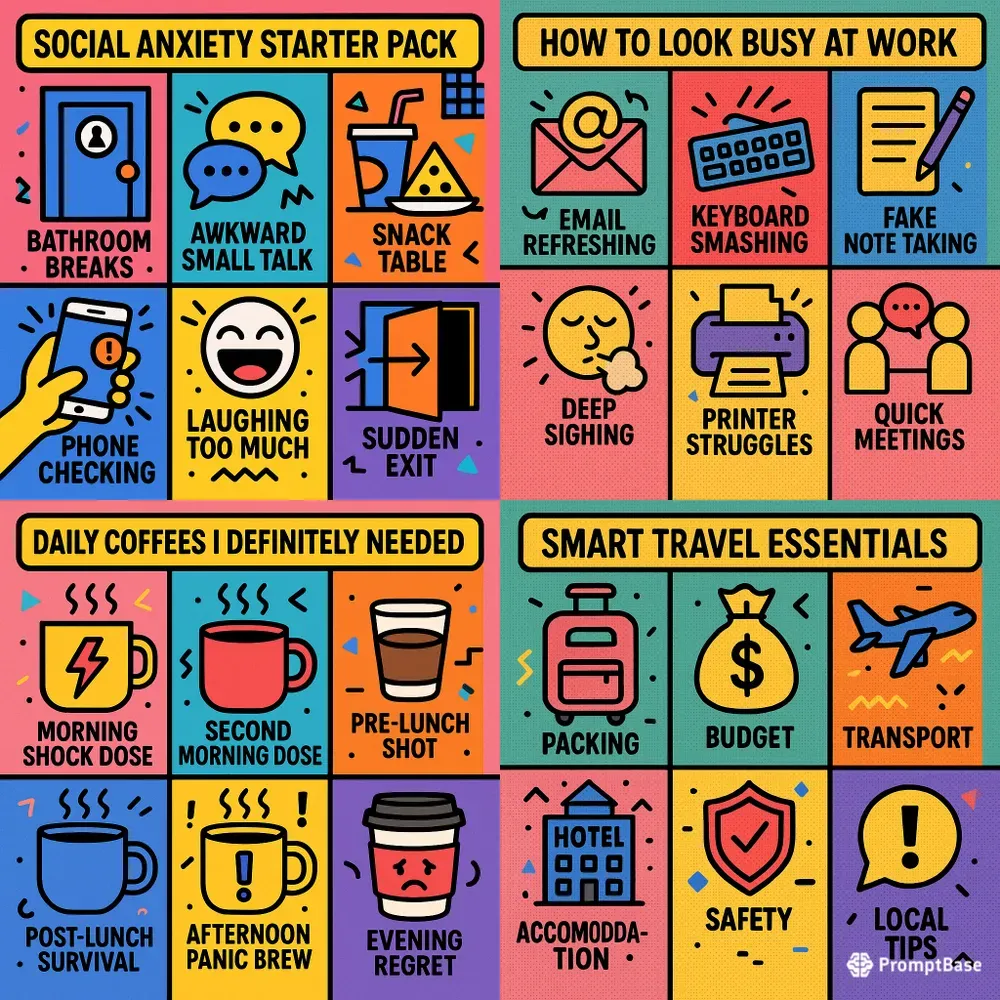 Playful Cartoon Infographic Posters