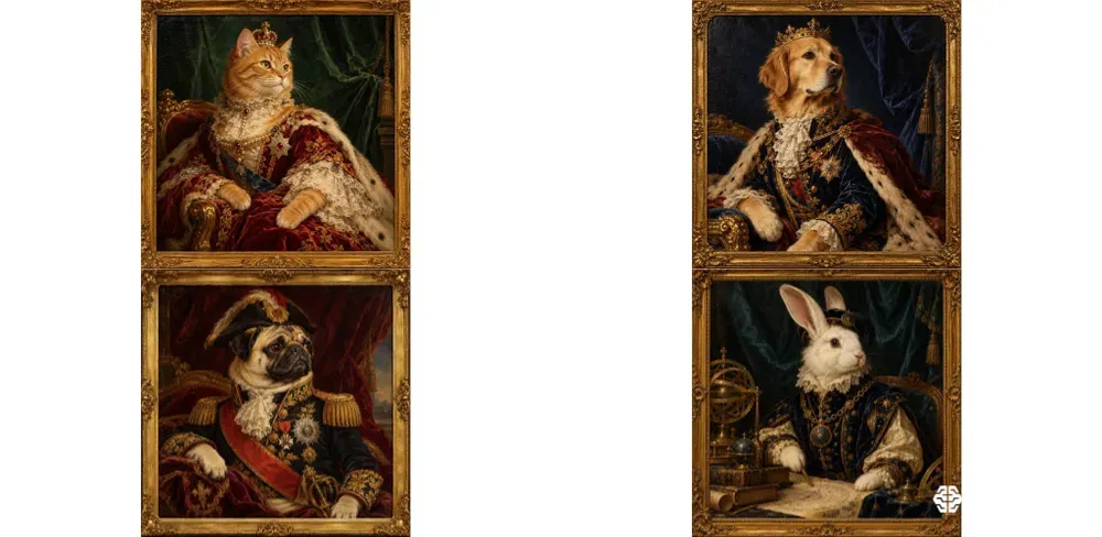 Royal Pet Portraits In Oil Paintings